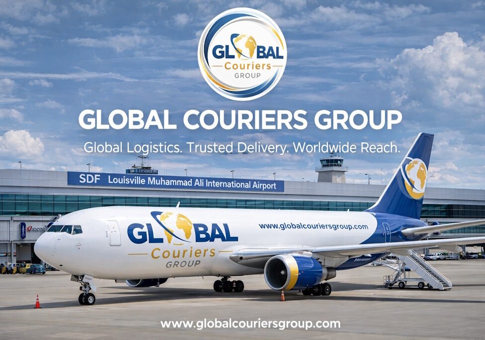 Global Couriers Group aircraft at SDF Louisville Muhammad Ali International Airport cargo station