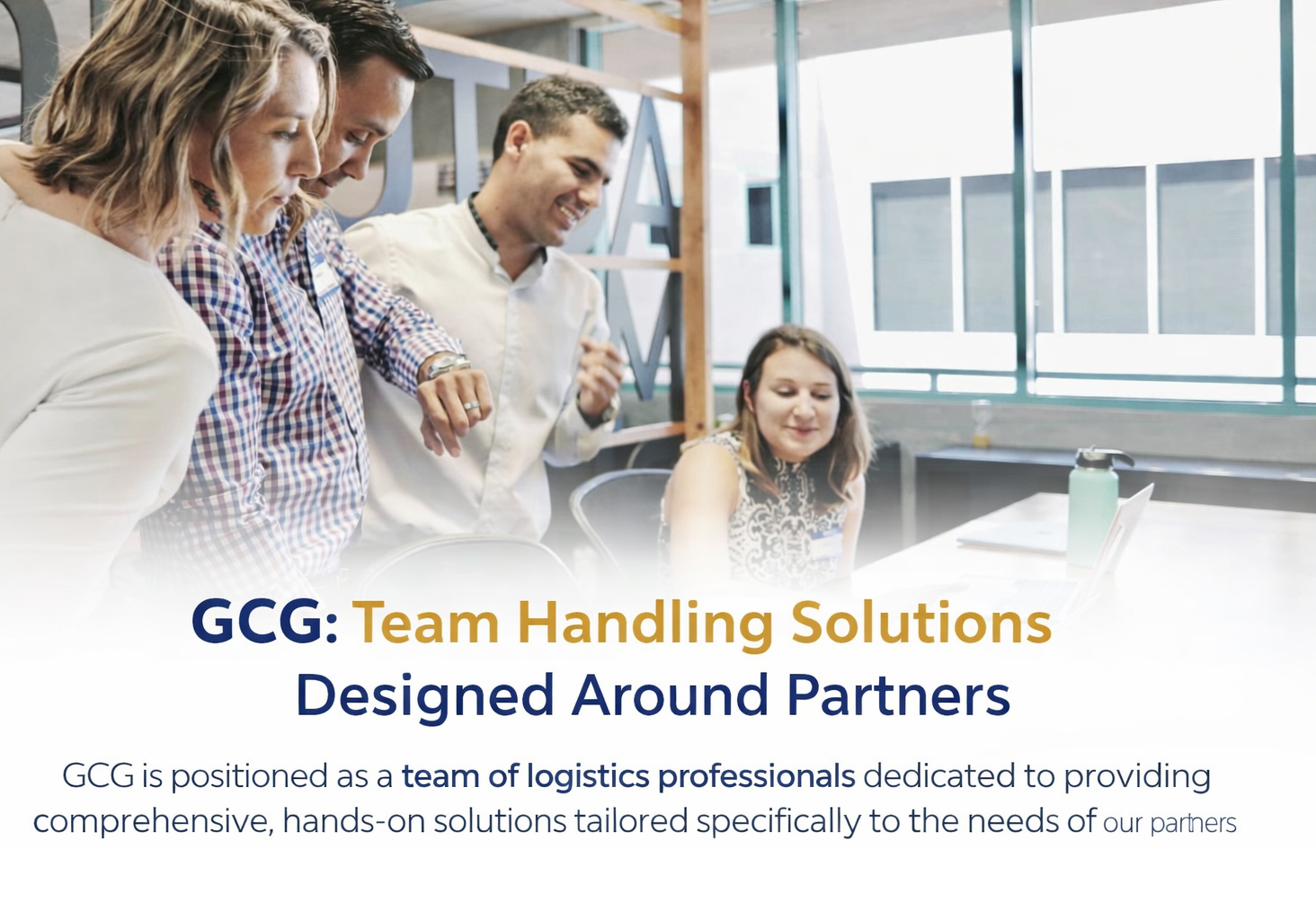 Global Couriers Group team meeting with logistics partners discussing collaborative handling solutions